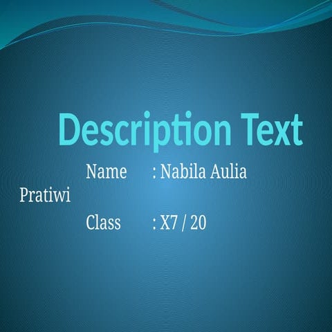 Comprehensive Guide to Writing Description Texts with Examples | PPTX