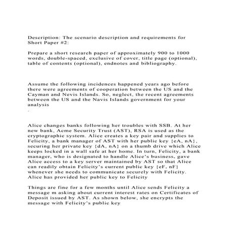 Description The scenario description and requirements for Short.docx