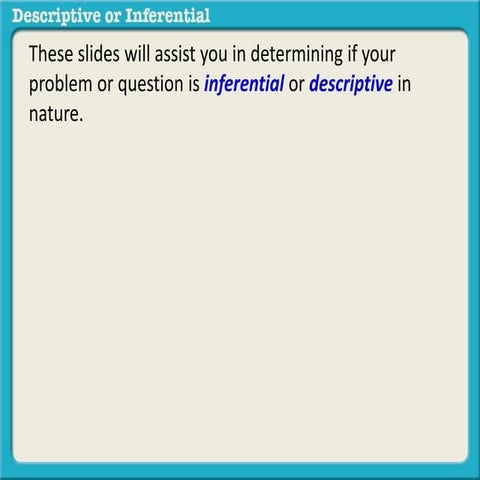 Descriptive  inferential-discuss 1