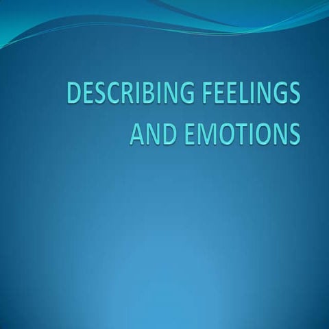 Descriptive adj. and present perfect