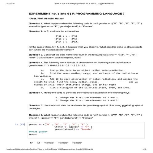 Descriptive analytics in r programming language