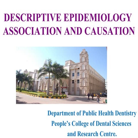 Descriptive epidemiology
