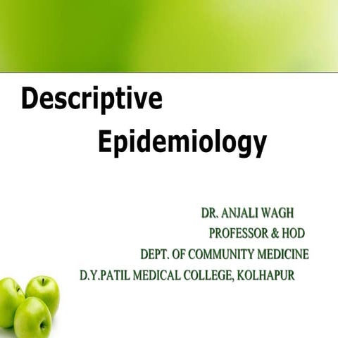 Descriptive epidemiology