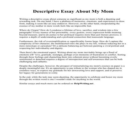 Descriptive Essay About My Mom.pdf