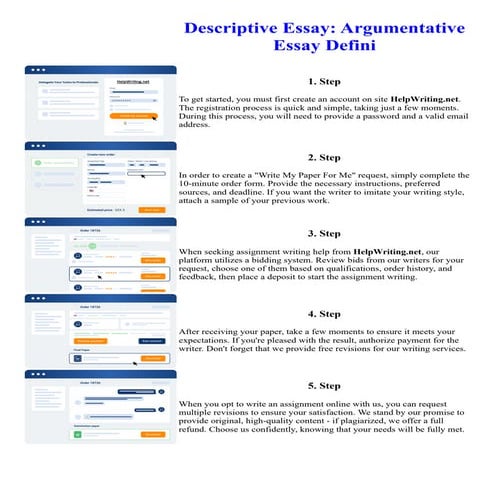 Descriptive Essay Argumentative Essay Defini