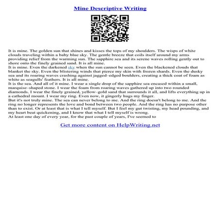 Descriptive Essay Writing Topics