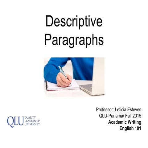 Descriptive paragraph