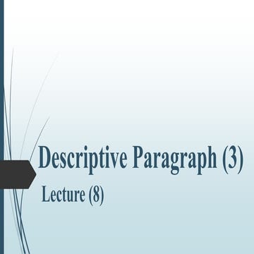 Descriptive paragraph (3) | PPTX