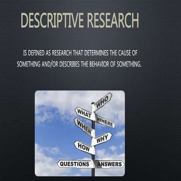 Descriptive research