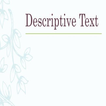 Descriptive text