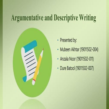 Descriptive writing