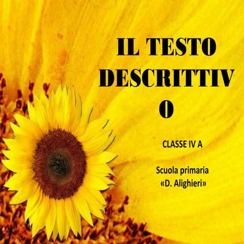 TESTO DESCRITTIVO : il canarino