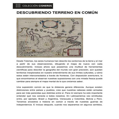 Descubriendo terreno en común