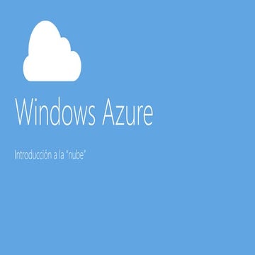 Descubriendo windows azure