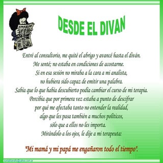 Desde El DiváN  Mafalda