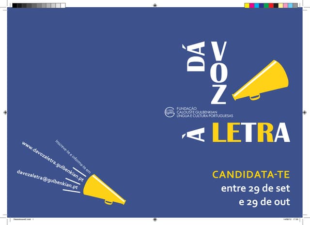 Desdobravel concurso dá voz à letra