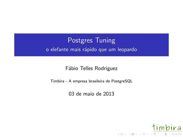 Postgres Tuning