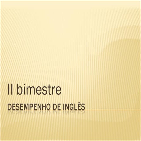 Desempenho de inglês 2º bimestre