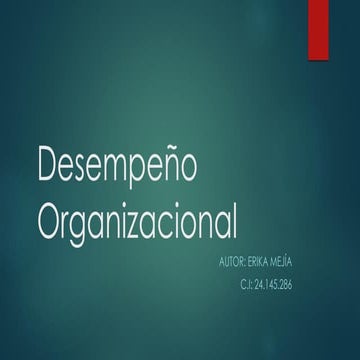 Desempeño organizacional