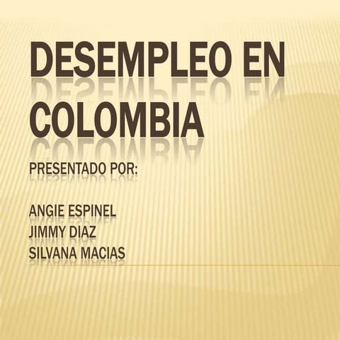 Desempleo en colombia