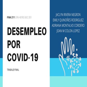 Descripcion del Desempleo por Covid19 en Puerto Rico