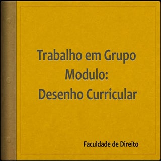 Desenho curricular   