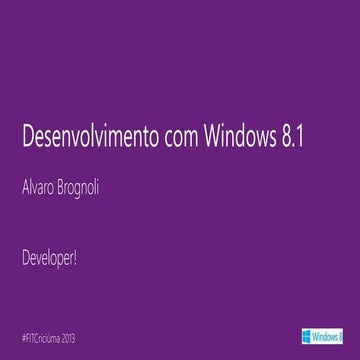 Desenvolvimento com windows 8.1