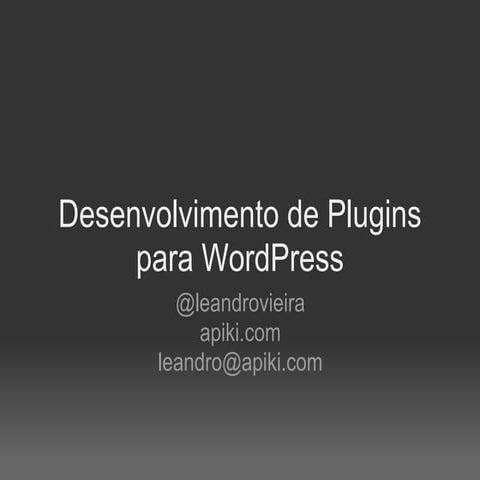 Desenvolvimento de plugins WordPress