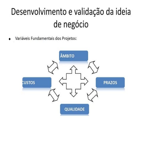 Desenvolvimento e validação da ideia de negócio