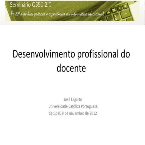 Desenvolvimento profissional docente