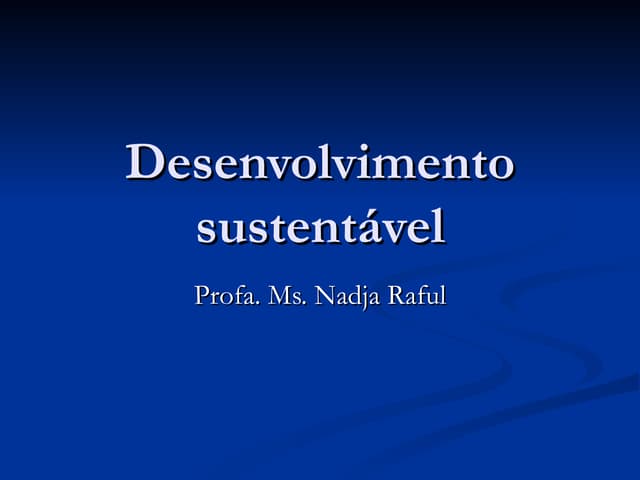 Desenvolvimento Sustentavel