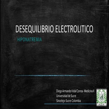 Desequilibrio electrolitico
