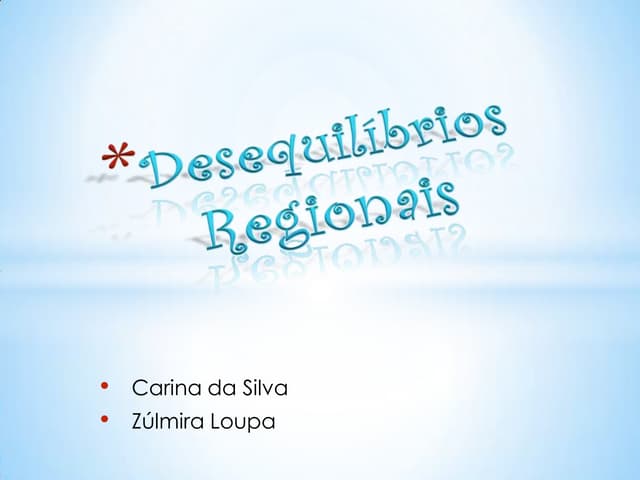 Desequilibrios regionais