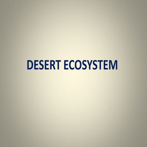 Desert ecosystem