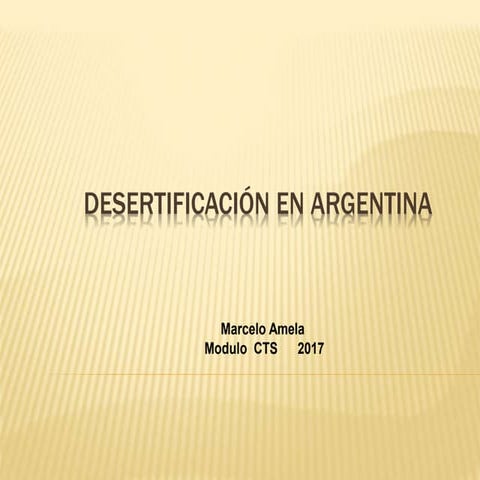 Desertificación en Argentina