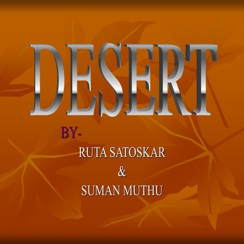 Desert print this ppt