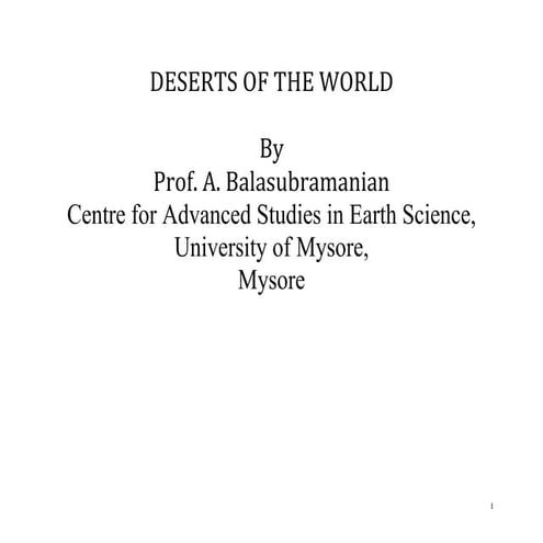 Deserts of the world