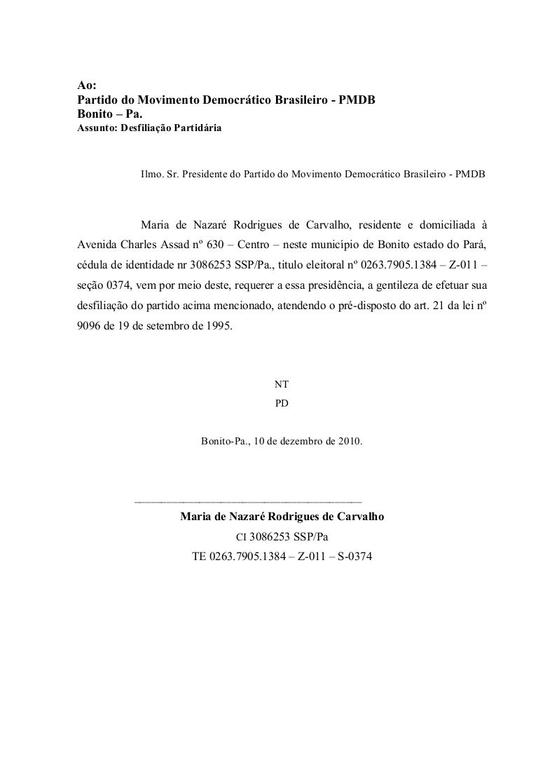 Desfiliação do pmdb