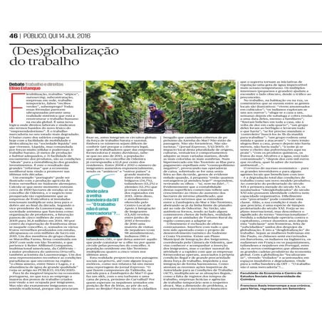 Des globalização do trabalho ee