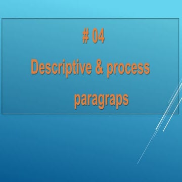descriptive paragraph | PPT
