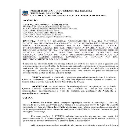 Desições sobre guarda