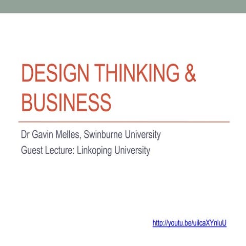 Design thinking & Business
