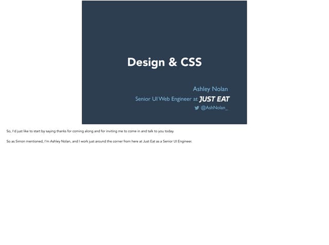 Design and CSS