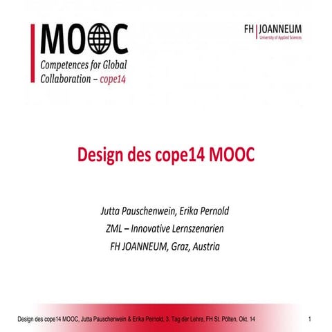 Design des cope14 MOOC