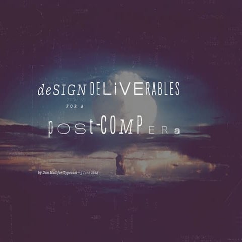 Design Deliverables for a Post-Comp Era | PDF