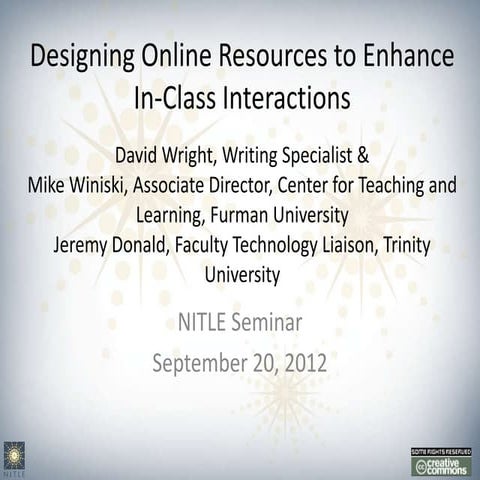 Designing Online Resources to Enhance In-Class Interactions