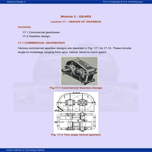 Design of-gear-box