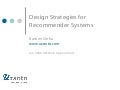 Design of recommender systems
