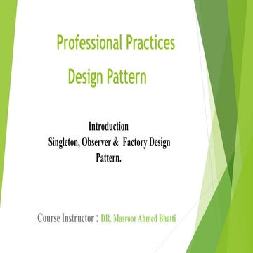 Design pattern-presentation | PPTX | Programming Languages | Computing