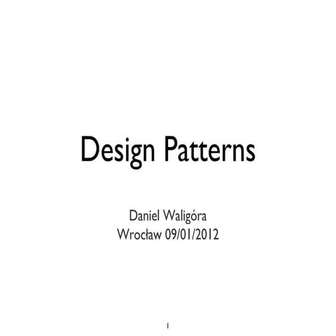 Software Design Patterns | PPT